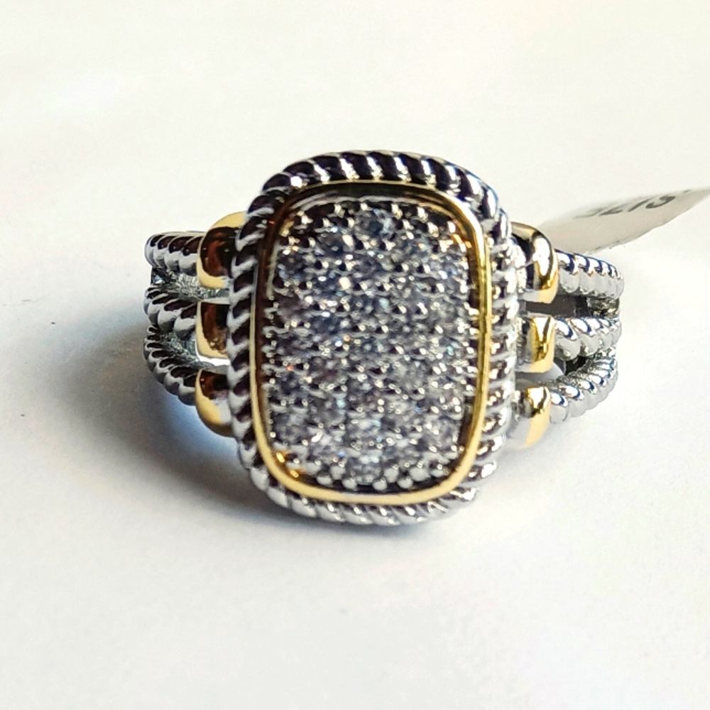 CZ Stone Square Ring